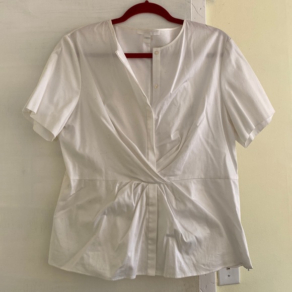 Hugo Boss Beautiful High Quality CottonStretch Logo Buttons Blouse - Picture 1 of 10